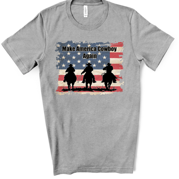 Make America Cowboy Again Unisex Crew Neck T-shirt