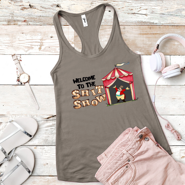 Welcome to the Shitshow Ladies Racerback Tank