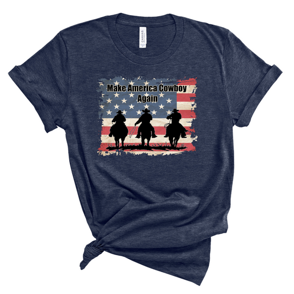 Make America Cowboy Again Unisex Crew Neck T-shirt