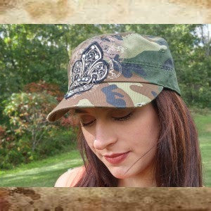Blazin Roxx army camo baseball cap with Fluere-De-Lis embellishment - Boot Lovers